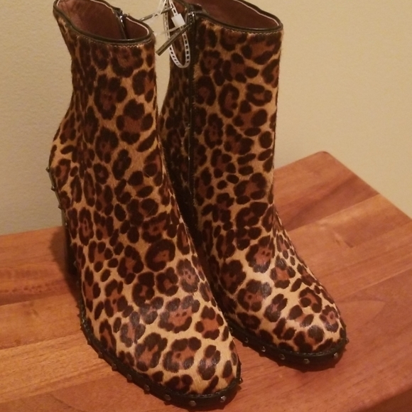 Boots Calf Hair Leopard Gorgeous NEW - Picture 8 of 8